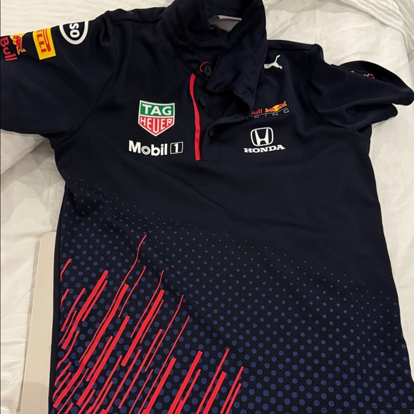 Navy Blue Red Bull Racing Polo Shirt - Picture 1 of 2